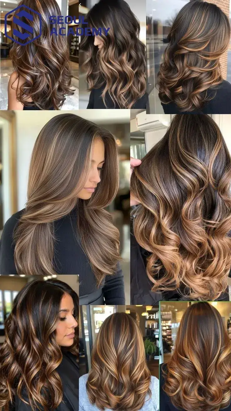 Ngọt ngào và ấm áp như thanh socola với mái tóc highlight nâu tây