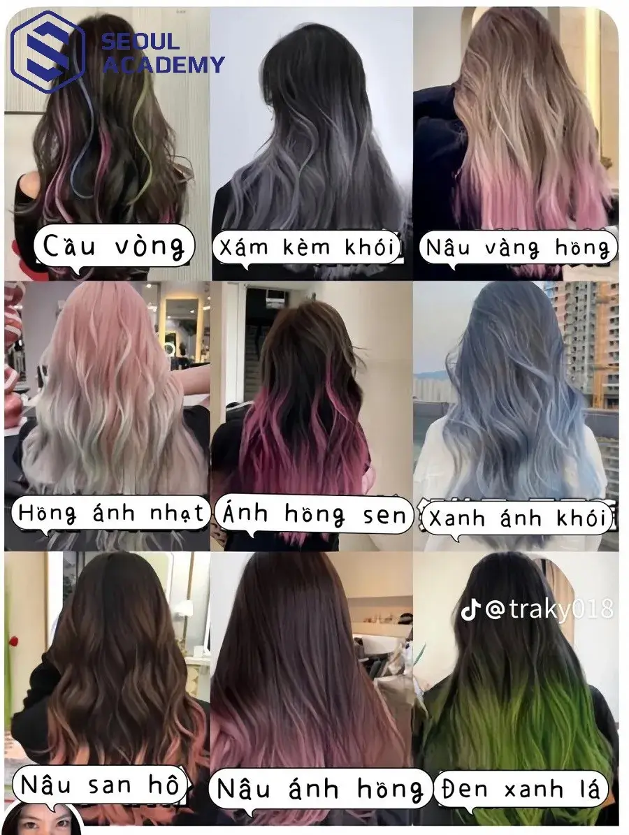 Tùy thuộc vào từng nền tóc mà bạn có thể lựa chọn những màu nhuộm highlight phù hợp