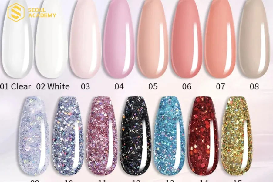 Lựa chọn màu gel gôm phù hợp khi tạo kiểu móng