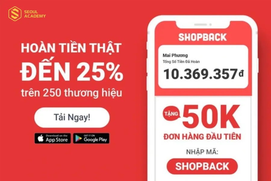 Bạn cũng có thể kiếm tiền trên điện thoại thông qua ứng dụng Shopback