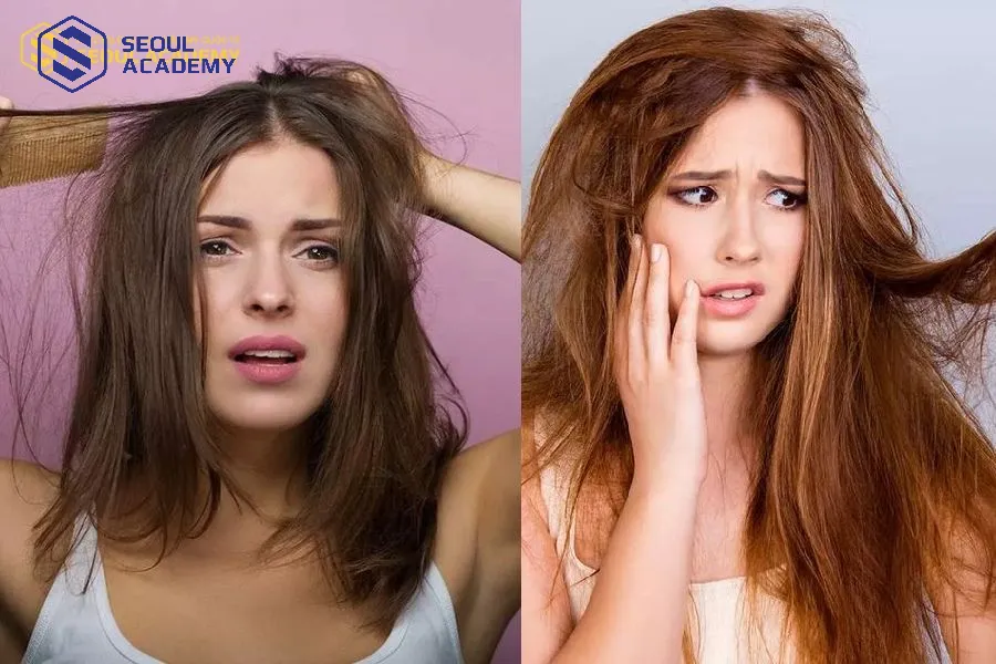 Rối và khô xơ là dấu hiệu sợi tóc đang bị bào mòn