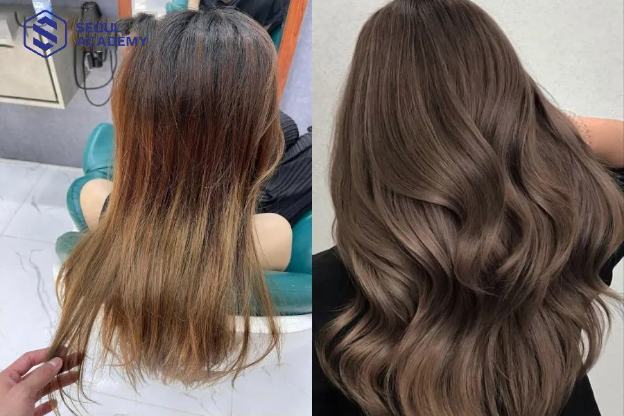 Nhuộm một màu mới giúp tóc tránh tình trạng bị phai không đều - gốc đen, thân nâu, đuôi sáng