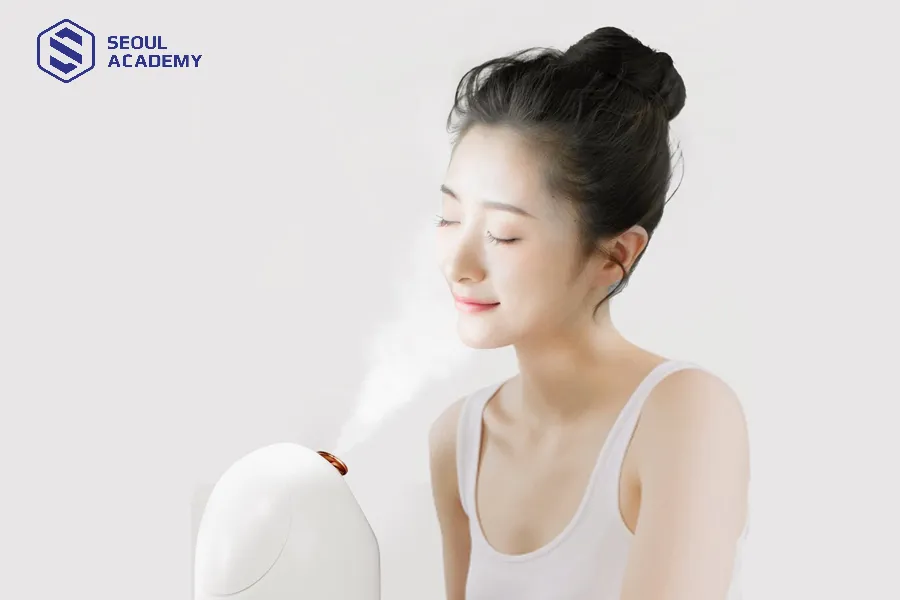 Xông hơi để làm tan keo nối mi