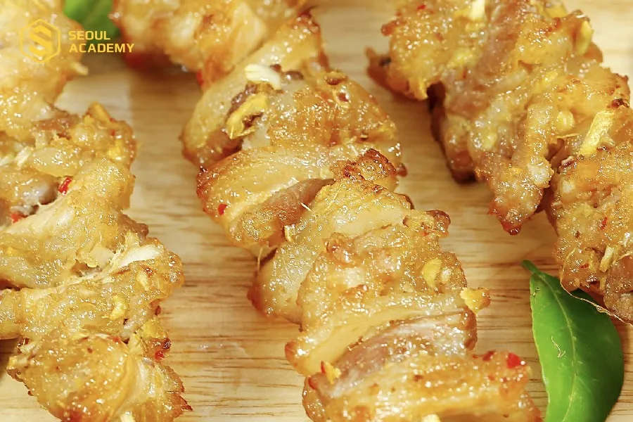 Món thịt nướng riềng mẻ vô cùng hấp dẫn