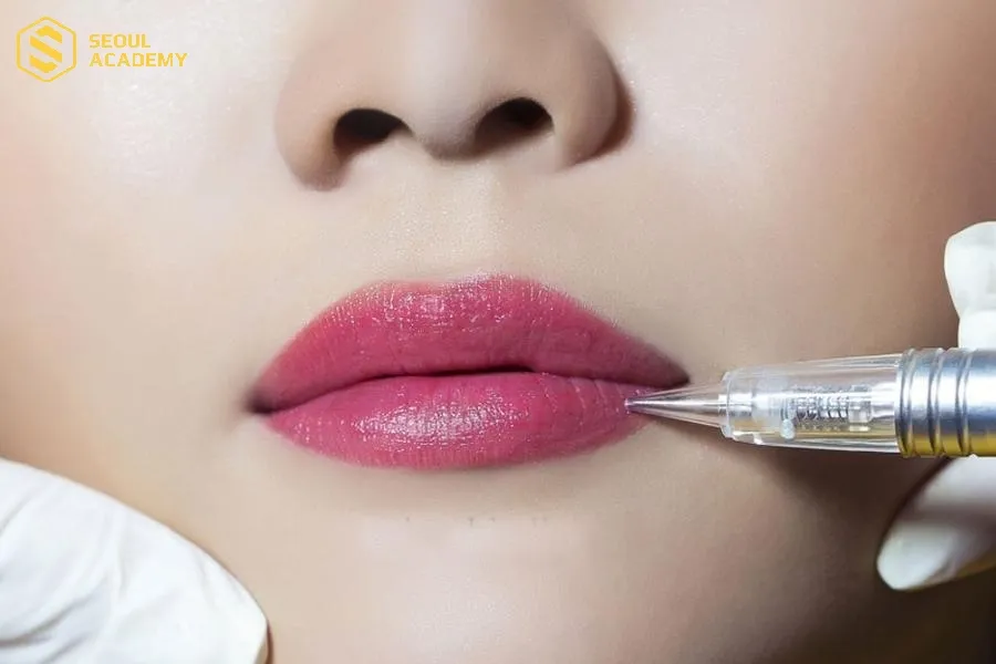 Môi không bị lộ viền là dấu hiệu quan trọng thể hiện phun môi thành công