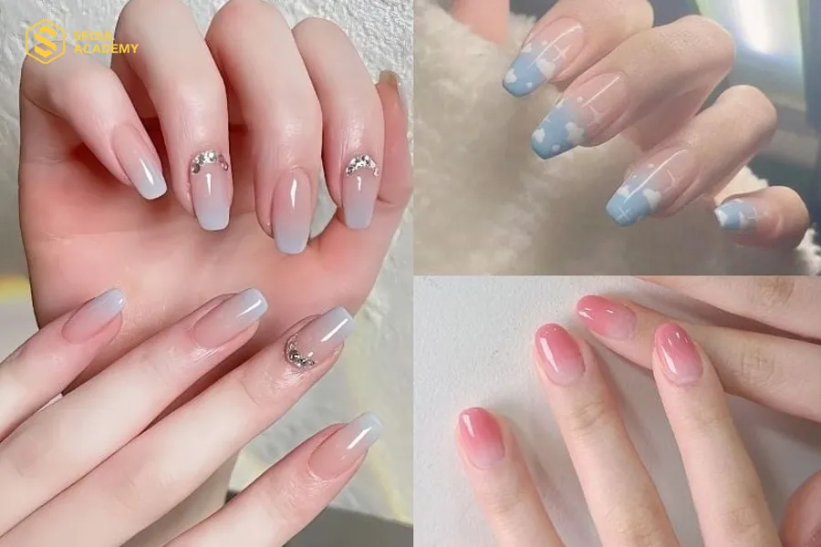 Mẫu nail trơn đơn giản, nhẹ nhàng