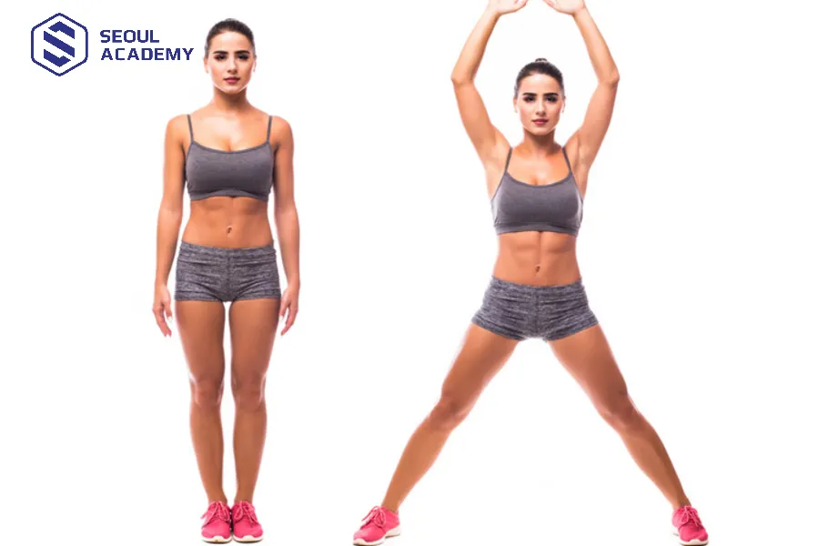 Jumping Jacks với nhịp điệu nhanh giúp loại bỏ năng lượng thừa
