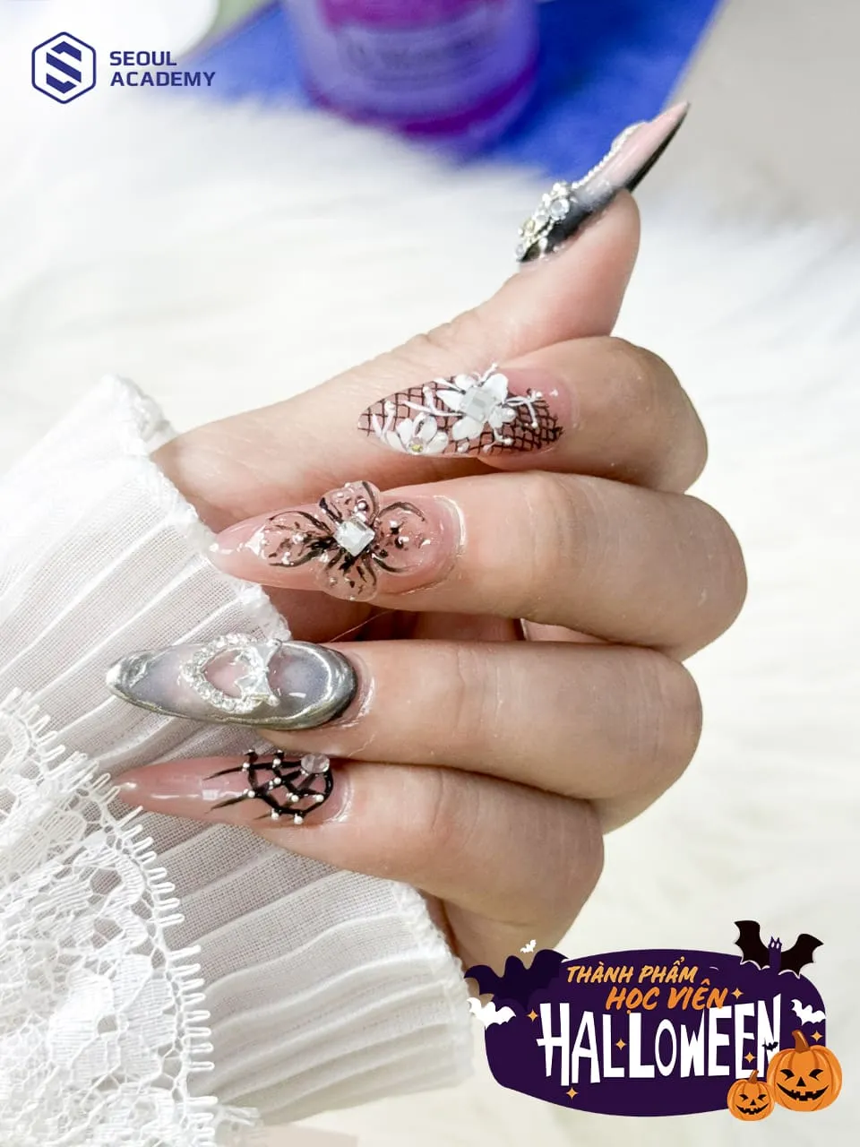 Mỗi bộ nail là một bước tiến bộ của học viên tại Seoul Academy