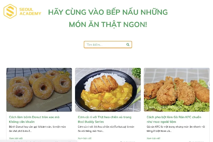 Học nhiều món ngon đơn giản trên Nấu chuẩn ăn ngon