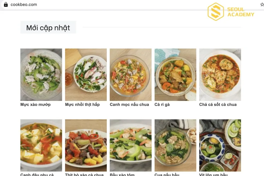 Website dạy nấu ăn Cookbeo đơn giản mà cực kỳ chi tiết