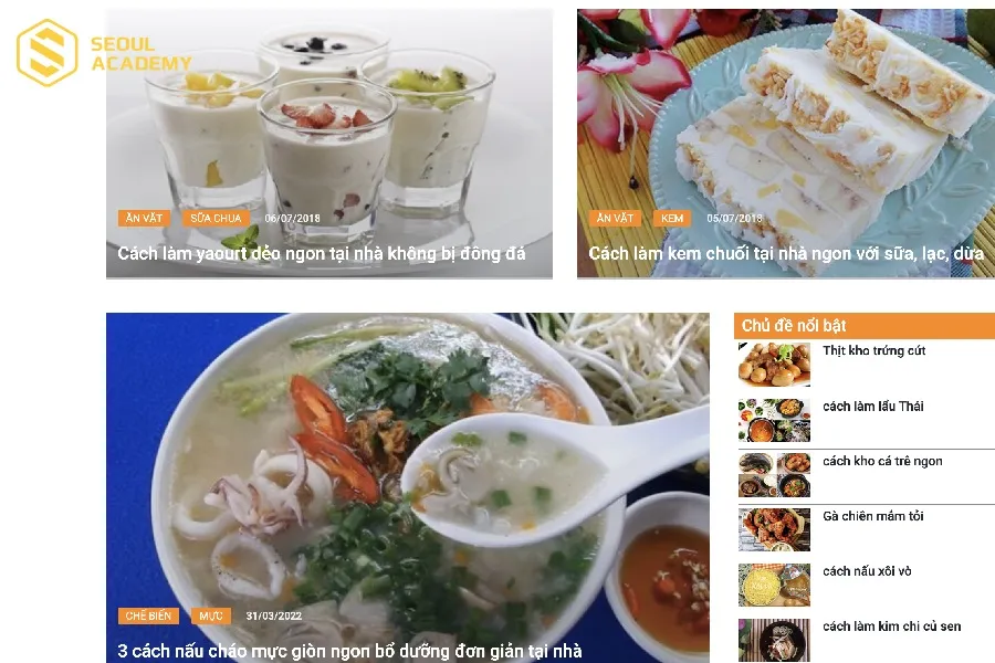 Webnauan.vn chuyên hướng dẫn nấu ăn online