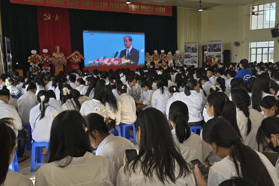 Lễ khai giảng của trường Trung cấp nghề tổng hợp Hà Nội