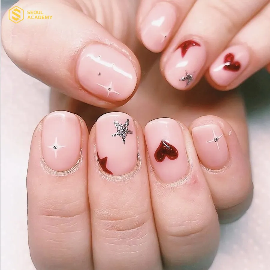 Mẫu nail họa tiết đơn giản, nhẹ nhàng phù hợp cho học sinh, sinh viên Mẫu nail họa tiết đơn giản, nhẹ nhàng phù hợp cho học sinh, sinh viên