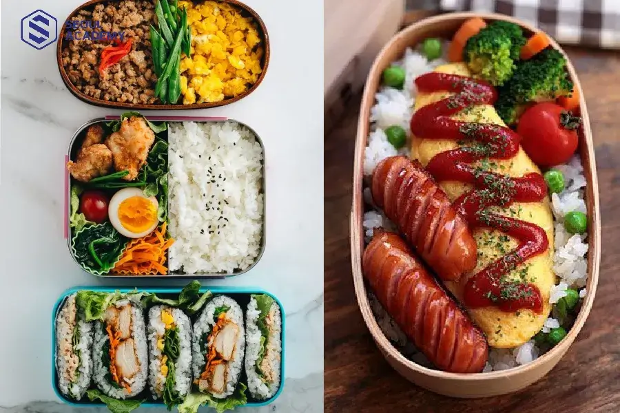 Bento hấp dẫn được làm bằng cách tận dụng thực phẩm trong tủ lạnh nhà bạn