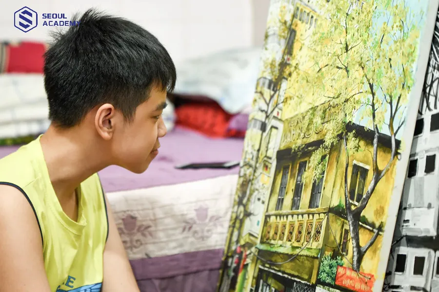 Cậu bé tự kỷ và bức tranh của bé Cậu bé tự kỷ và bức tranh của bé