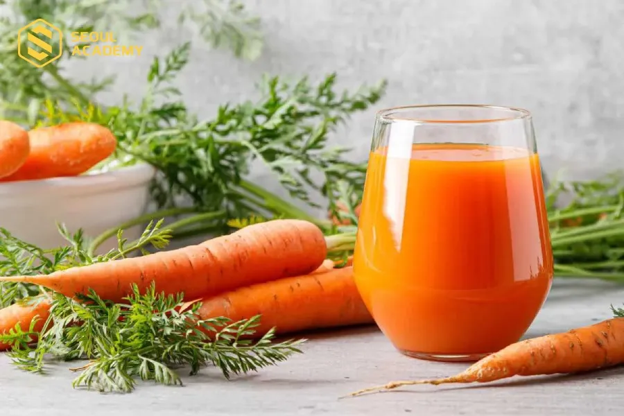 Nước ép cà rốt thức uống thanh nhiệt ngày hè