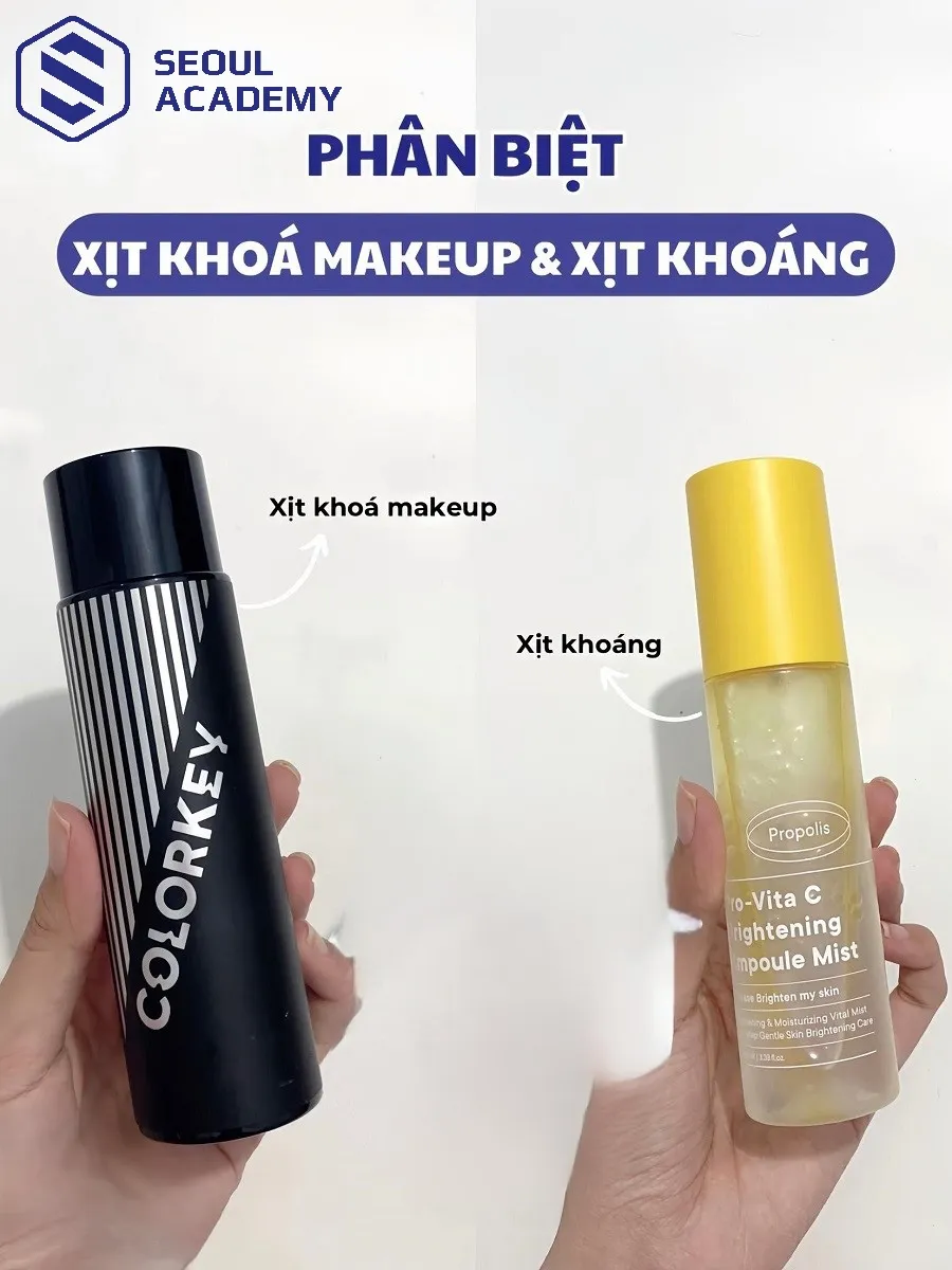 Xịt khoáng và xịt khóa nền không giống nhau như nhiều người vẫn lầm tưởng
