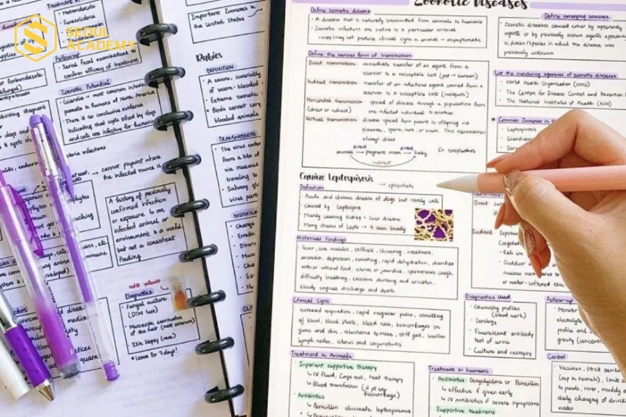 Tập ghi chép bài vở một cách khoa học