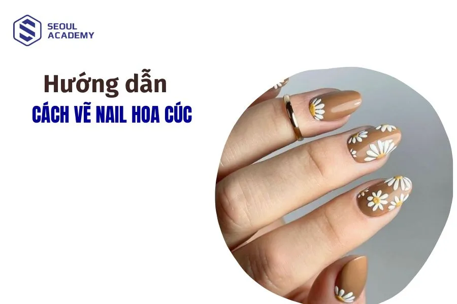 Hướng dẫn cách vẽ nail hoa cúc