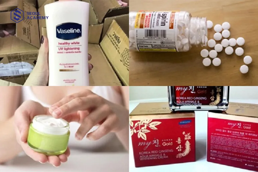 Công thức kem trộn kết hợp Vaseline, Aspirin và kem sâm