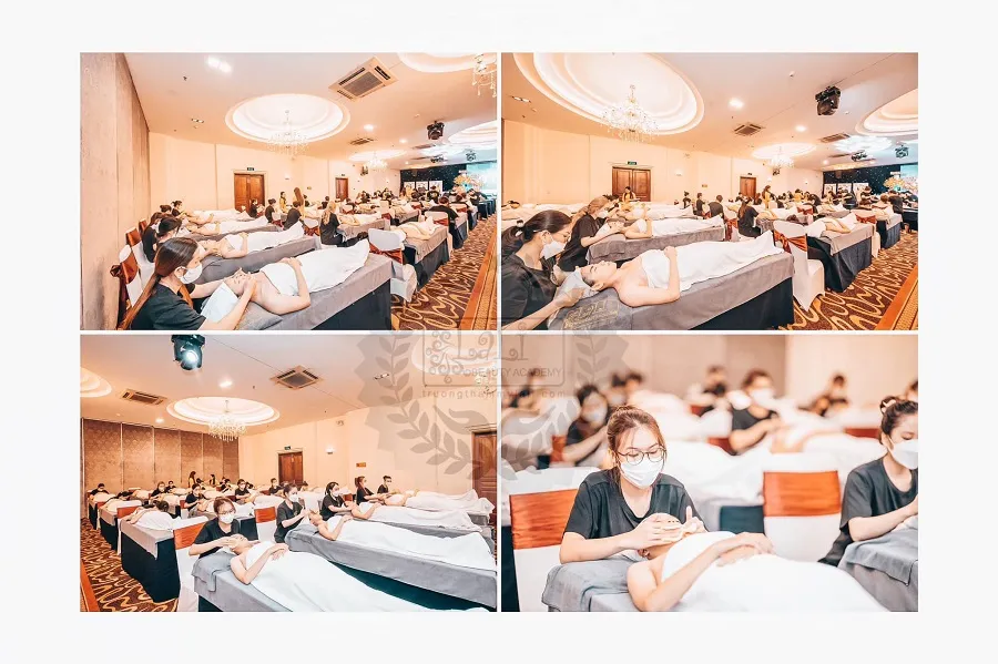 Khóa học nghề trị mụn tại Lali cung cấp kiến thức điều trị mụn chuyên sâu với 80% thời lượng thực hành