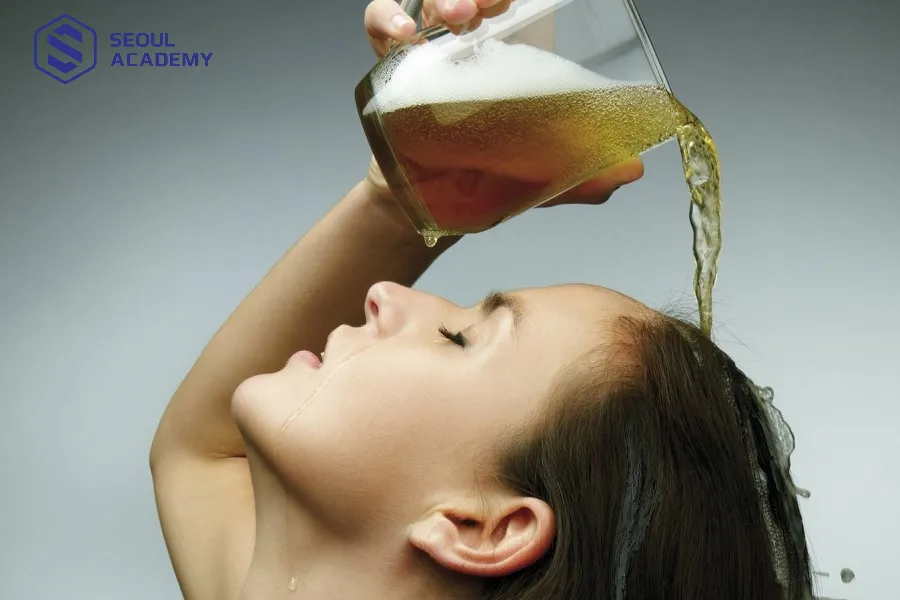 Sử dụng bia sẽ cho lên màu nâu tự nhiên