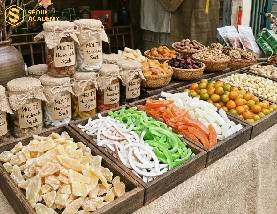 Kinh doanh các loại mứt Tết cũng là gợi ý không tồi dành cho bạn