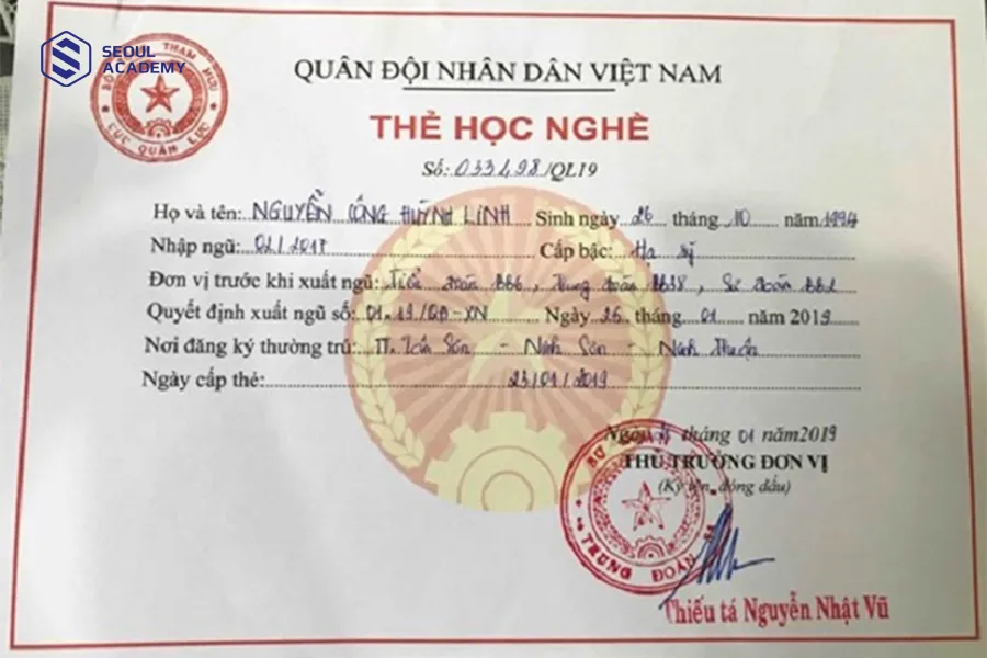Thẻ học nghề công an xuất ngũ là thẻ được phát sau khi công an xuất ngũ Thẻ học nghề công an xuất ngũ là thẻ được phát sau khi công an xuất ngũ