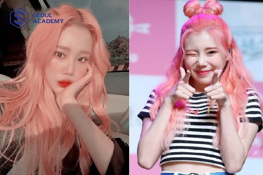 Màu tóc tẩy hồng đào cho các cô nàng ngọt ngào