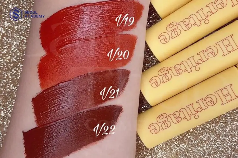 Bảng màu son Merzy The Heritage Velvet Tint