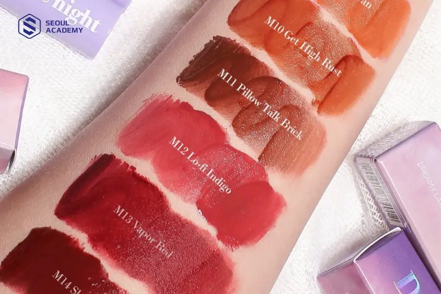 Bảng màu son Dreamy Late Night Mellow Tint