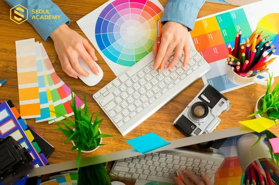 Thiết kế đồ họa làm việc chủ yếu trên máy tính