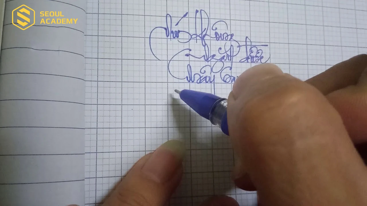 Hình 2: Kiểu mẫu chữ thư pháp