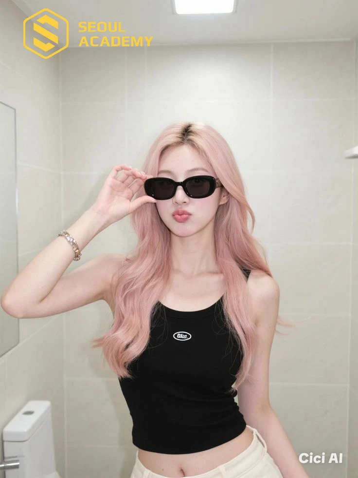 Màu tóc hồng đào ánh khói là sự lựa chọn của những quý cô thời thượng