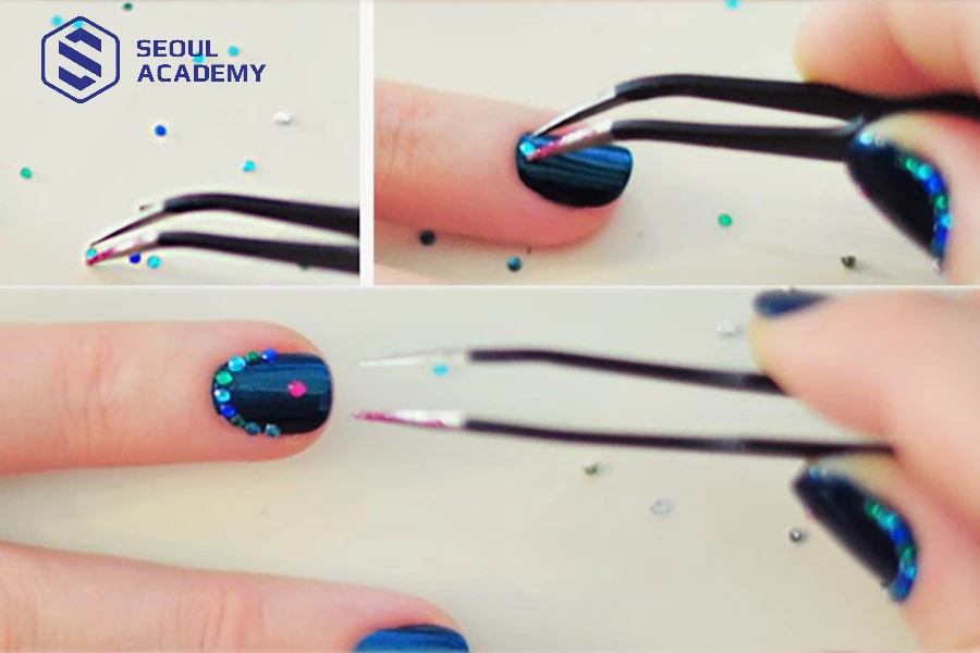 Đính đá lên móng bằng keo chuyên dụng