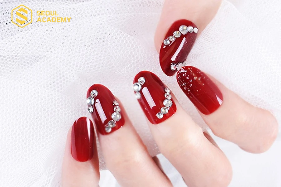 Các bước làm mẫu đính đá phức tạp nhưng lại cho hiệu ứng móng đẹp