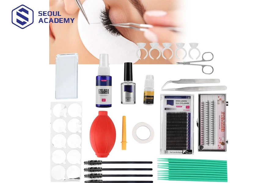 Dụng cụ và vật liệu sử dụng trong nghề nối mi an toàn với tất cả các đối tượng