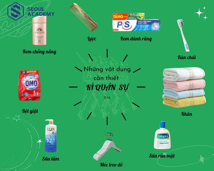 Mang thêm một số vật dụng cần thiết khi học quân sự