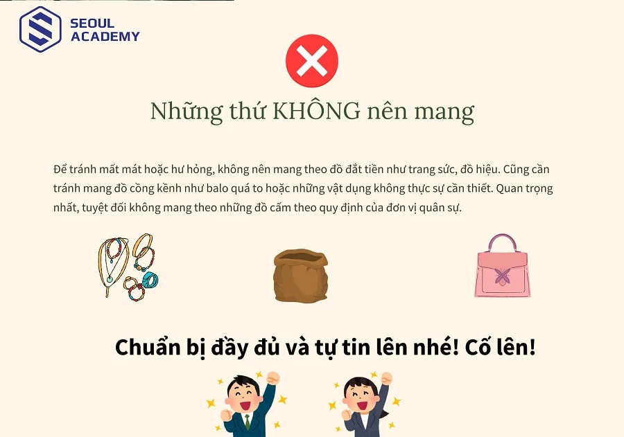 Bên cạnh những vật dụng cần thiết bạn cũng cần chú ý không nên mang theo một số vật dụng không quan trọng