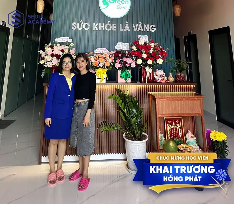 Chị Thanh mở tiệm spa kinh doanh với tên Green Spa