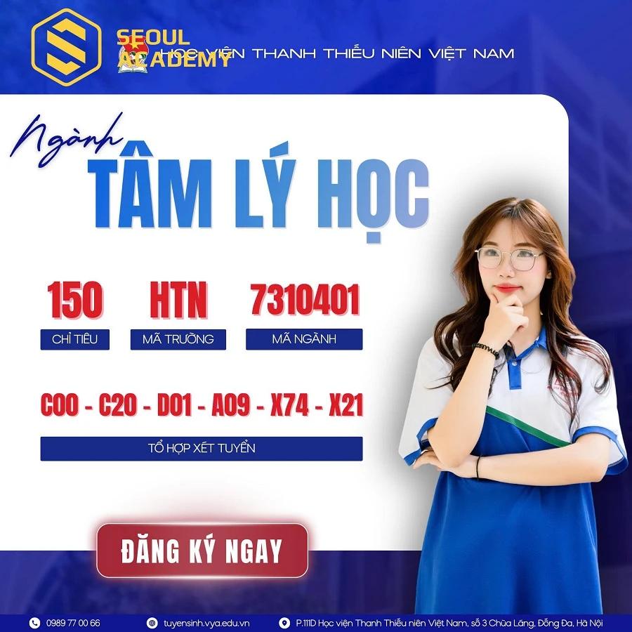 Tham khảo ngành Tâm lý học tại Học viện Thanh thiếu niên Việt Nam