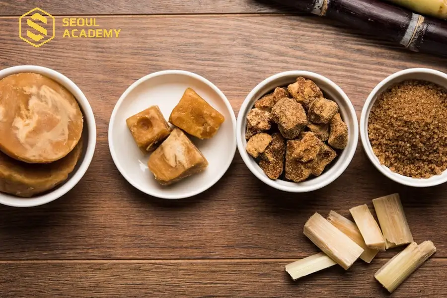 Màu sắc nước đường rất đẹp khi dùng đường thốt nốt