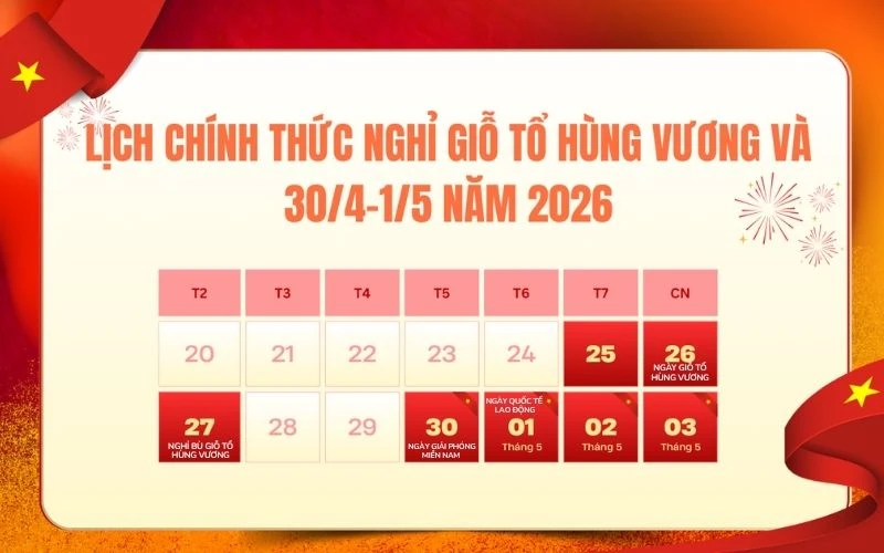 Còn bao nhiêu ngày nữa thì đến ngày lễ 30/4 và 1/5 năm 2025