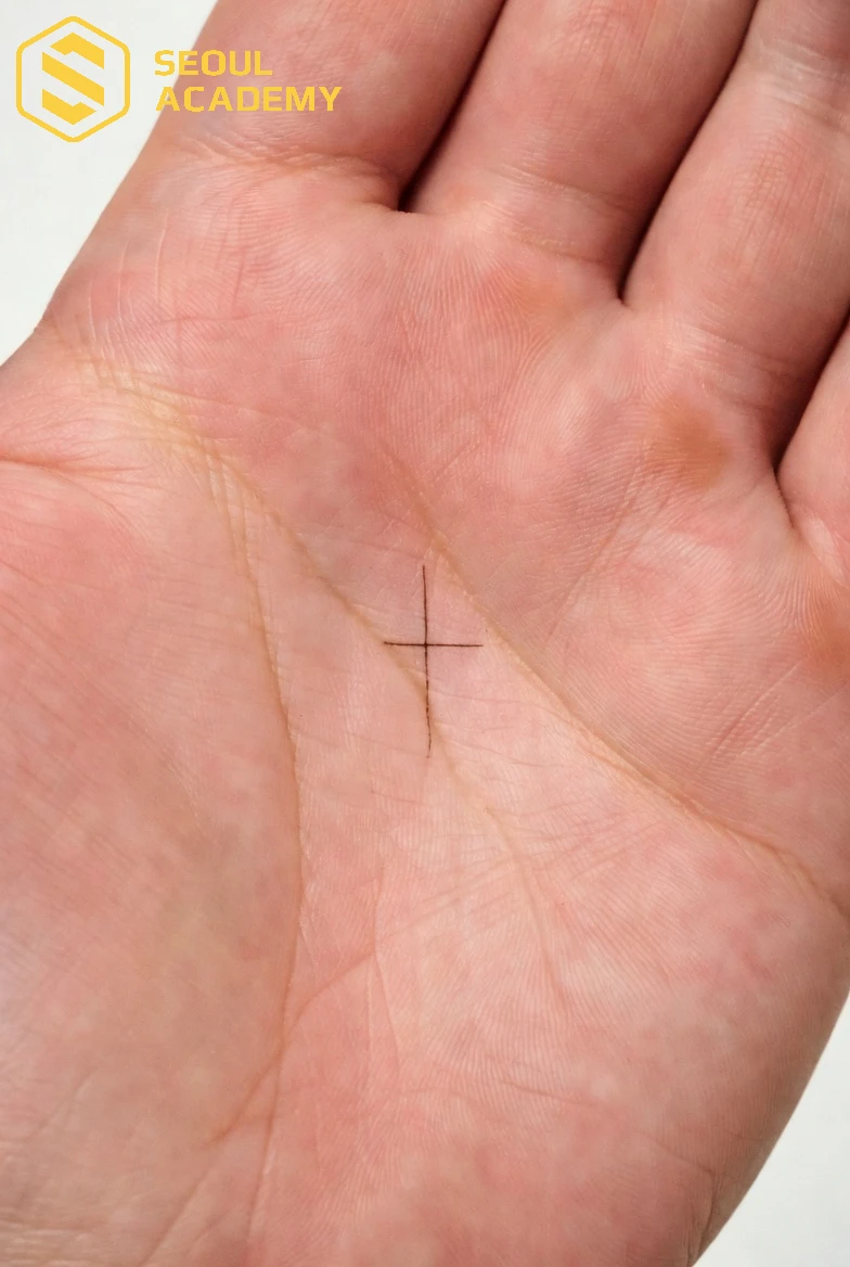 Vân chữ thập trong lòng bàn tay là một dấu hiệu khá hiếm gặp