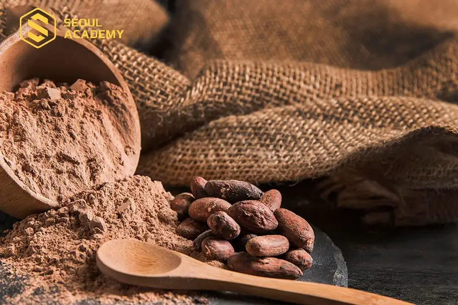 Dùng bột cacao hoặc bột milo để tạo màu cho trân châu