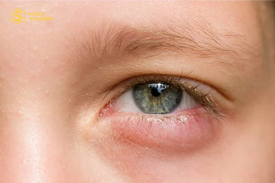 Viêm da dị ứng có biểu hiện rụng mi nhiều