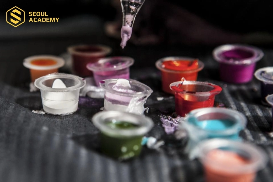 Mực trắng trong phun xăm chỉ dùng để mix màu