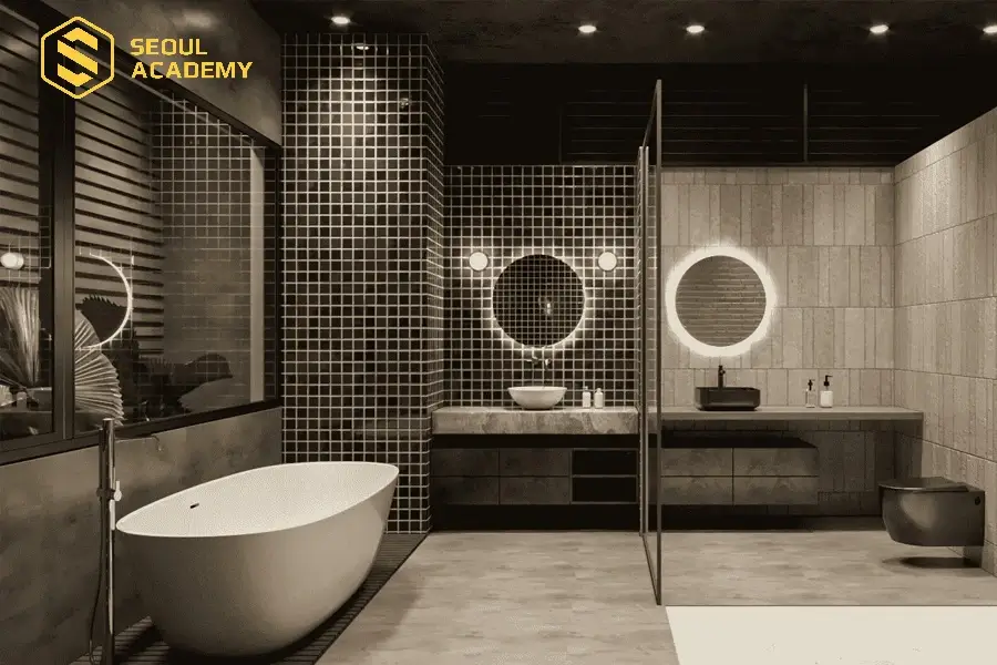 Nhiệt độ phòng tắm thường xuyên thay đổi nên không nên sơn móng trong phòng tắm