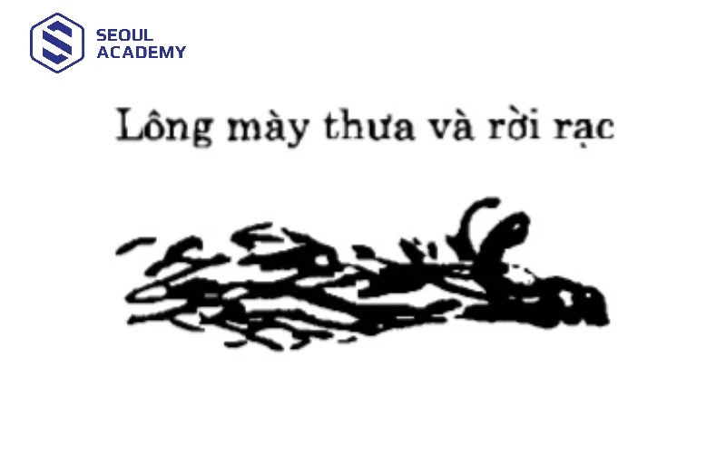 Lông mày thưa và rời rạc