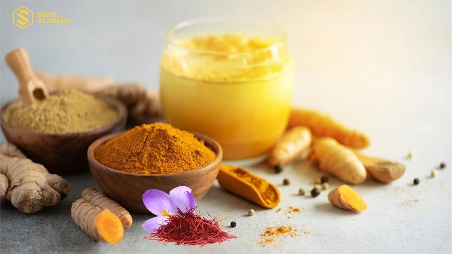 Kết hợp uống tinh bột nghệ để làm đẹp da từ bên trong